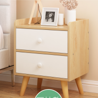 Bedside table solid wood leg small cabinet simple bedside cabinet bedroom lockers simple storage cab