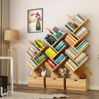 Creative simple bookshelf floor tree bookcase student storage shelf