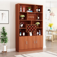The wine cabinet is separated by the wall, the door hall and the porch cabinet